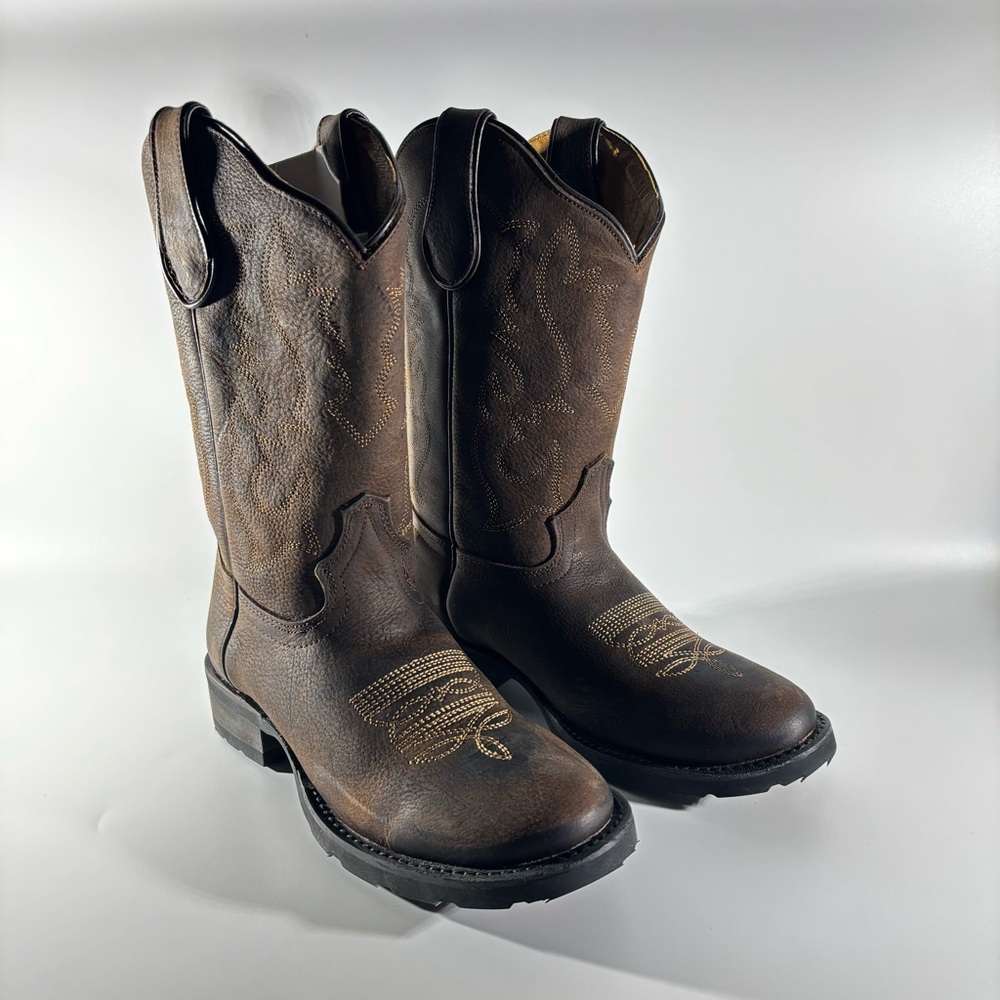 Soto Boots K4004 Buckaroo Kids Cowboy Boots Camel Size 6